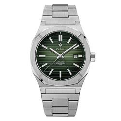 WEICHULWJ CADISEN Design Automatik Uhr Herren Mechanische Edelstahl Wasserdicht Saphirglas Armbanduhren (Grün) von WEICHULWJ