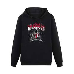 WEIDU Hoodies Hatebreed Skull and Maces Long Sleeve Sweatshirts Black S von WEIDU