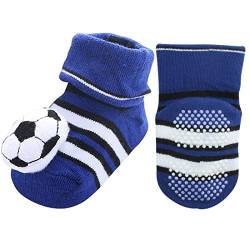 WEIESCIE Baby Socken Antirutsch,Cartoon blaue Thermosocken, geeignet für Neugeborene von 0-12 Monaten von WEIESCIE