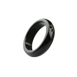 WEISSBIGR 100% natürlicher schwarzer Achat-Jade-Ring für Männer oder Frauen, Paar-Liebhaber, Jade-Ringe, Schwanzring-Schmuck (Ringgröße: 9,5) (10,5) von WEISSBIGR