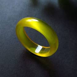 WEISSBIGR Natürlicher handgeschnitzter Chalcedon-Jade-Ring, Modeschmuck, Jade-Jade-Ringe in (Edelsteinfarbe: 4, Ringgröße: 16) (16 2) von WEISSBIGR