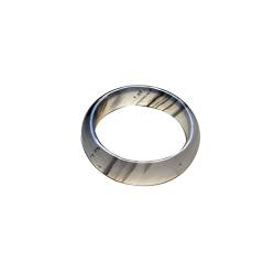 WEISSBIGR Natürlicher weißer Achat-Ring für Männer und Frauen mit Textur, handgefertigte Jadeit-Jade-Ringe, Jade-Schmuck, Naturstein (Ringgröße: 7) (6,5) von WEISSBIGR