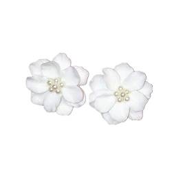 WEISUO Böhmische Ohrstecker für Frauen – schicke weiße Blume Statement Ohrringe ideal für Schwester, Mama, Liebhaber und Freunde von WEISUO