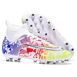 WEJIESS Fußballschuhe Herren Anti-Rutsch-Spikes Fußballschuhe Professionelle Spikes Fußballspiel Schuhe Jungen Fußballschuhe Schnürsenkel Training Sportschuhe von WEJIESS