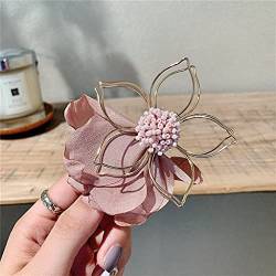 Frauen-Haarspangen, Kristall-Haarnadel, Haarspangen, koreanische Blumen-Haarnadel, weiblicher Sommer, Seite, Pony, Clip, Kopfschmuck, Netz, rote Temperament-Haarnadel (Color : C) (Color : A) ( Color : von WEKIVA