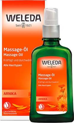 WELEDA Bio Arnika Massage-Öl 100 ml - pflegendes Naturkosmetik Körper Öl gegen Verspannungen und Verkrampfungen der Muskeln. Ideal für vor und nach dem Sport von WELEDA