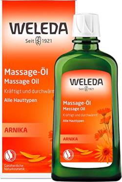 WELEDA Bio Arnika Sport Massageöl 200ml vegan - Naturkosmetik Hautpflege Körperöl schützt vor Muskelkater & Verspannung. Ideal als Sport Vorbereitung / Regeneration mit Duft nach Rosmarin & Lavendel von WELEDA