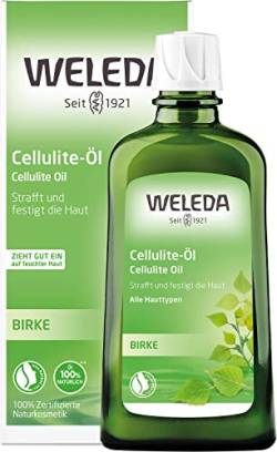WELEDA Bio Birke Anti Cellulite Öl 200ml - Naturkosmetik Hautpflege Körperöl mit Jojobaöl strafft & festigt die Haut. Massageöl mit dermatologisch bestätigter Wirkung aktiviert den Hautstoffwechsel von WELEDA