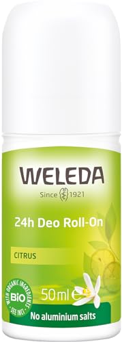 WELEDA Bio Citrus 24h Deo Roll-on, natürliches Naturkosmetik Deodorant mit frischem Zitronen Duft, wirksamer Schutz vor Körpergeruch, 24 Stunden zuverlässig ohne Aluminium (1 x 50 ml) von WELEDA
