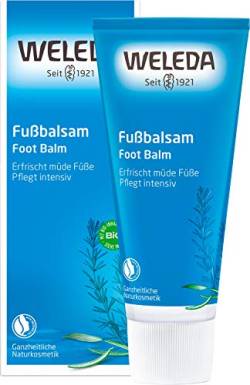 WELEDA Bio Fußbalsam, Naturkosmetik Fußpflege zur Vorbeugung und Behandlung von Hornhaut, Fußcreme und Schrundensalbe zur Pflege beanspruchter und trockener Füße (1 x 75 ml) von WELEDA