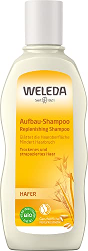 WELEDA Bio Hafer Aufbau-Shampoo, Naturkosmetik Pflegedusche für strapaziertes und trockenes Haar, Haarshampoo glättet die Haare und mindert Haarbruch und Spliss (1 x 190 ml) von WELEDA