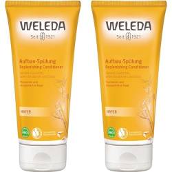 WELEDA Bio Hafer Aufbau-Spülung, Pflege Haarspülung verleiht Elastizität, Widerstandsfähigkeit und Glanz, das Naturkosmetik Haaröl verbessert die Kämmbarkeit (1 x 200 ml) (Packung mit 2) von WELEDA