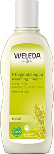 WELEDA Bio Hirse Pflege-Shampoo, Naturkosmetik Duschgel für die sanfte Reinigung von Haar und Kopfhaut, Pflegedusche für natürlichen Glanz und Spannkraft der Haare (1 x 190 ml) von WELEDA