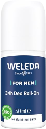 WELEDA Bio Men 24h Deo Roll-on, natürliches Naturkosmetik Deodorant mit einem herben Duft und Frische, wirksamer Schutz vor Körpergeruch, 24 Stunden zuverlässig ohne Aluminium (1 x 50 ml) von WELEDA