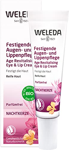 WELEDA Bio Nachtkerze Festigende Augen und Lippenpflege, revitalisierende Naturkosmetik Gesichtspflege zur Minderung tiefer Falten und Schwellungen im Gesicht (1 x 10 ml) von WELEDA