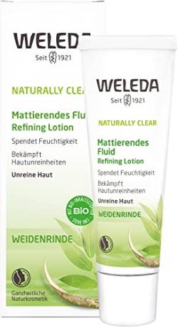 WELEDA Bio Naturally Clear Mattierendes Fluid - Naturkosmetik Anti Pickel Feuchtigkeitspflege für unreine Haut. Gesichtspflege reduziert Hautglanz & bekämpft Pickel & Mitesser (vegan, 30ml) von WELEDA