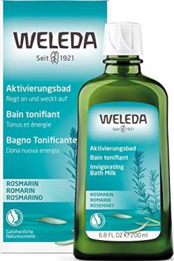 WELEDA Bio Rosmarin Aktivierungsbad, Naturkosmetik Bio Bade Essenz gegen Müdigkeit und zur Durchwärmung und Aufmunterung des Körpers, Badezusatz mit angenehmem Duft (1 x 200 ml) von WELEDA