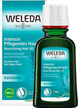 WELEDA Bio Rosmarin Haaröl - Naturkosmetik Intensivpflege Haarkur mit Rosmarinöl fördert das natürliche Haarwachstum & eine gesunde Kopfhaut. Haarpflege für sprödes & brüchiges Haar (vegan / 50ml) von WELEDA