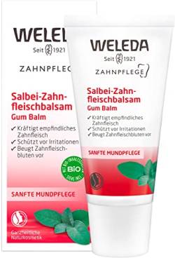 WELEDA Bio Salbei Zahnfleischbalsam - Naturkosmetik Zahnpflege Gel kräftigt empfindliches Zahnfleisch. Milde Zahnpasta zur regelmäßigen Mundhygiene sorgt für einen frischen Atem (1x 30 ml) von WELEDA