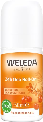 WELEDA Bio Sanddorn 24h Deo Roll-on, natürliches Naturkosmetik Deodorant mit frischem Sanddorn Duft, wirksamer Schutz vor Körpergeruch, 24 Stunden zuverlässig ohne Aluminium (1 x 50 ml) von WELEDA