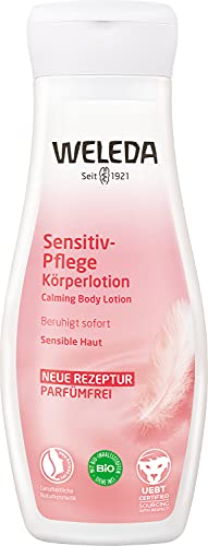 WELEDA Bio Sensitiv Bodylotion - Naturkosmetik Körperpflege Lotion mit Kokosöl & Jojobaöl lindert Haut Juckreiz. Natürliche Körperlotion zur Pflege von empfindlicher & sensibler Haut (vegan, 200ml) von WELEDA