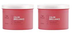 2 er Pack Invigo Color Brilliance Vibrant Color Mask Fine/Normal 500 ml von WELLA