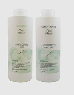 Wella Nutricurls Shampoo Waves 1000 ml + Conditioner 1000ml von WELLA