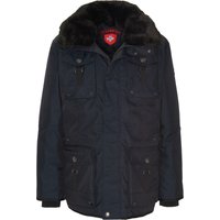 WELLENSTEYN Funktionsjacke "Leuchtcraft", verschweißte Nähte, Webpelz, Kapuze, für Herren, blau, L von WELLENSTEYN