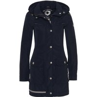 WELLENSTEYN Parka, lang, mit Kapuze, Reißverschluss, Eingrifftaschen, für Damen, blau, M von WELLENSTEYN