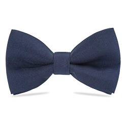 WELROG Klassische gebundene Fliege Kids & Men’Formal Solid Tuxedo Gabardine Einstellbare Fliege Krawatte für Erwachsene & Kinder für Hochzeitsfeier Ausgefallene Plain Bowties (Denim Blau) von WELROG