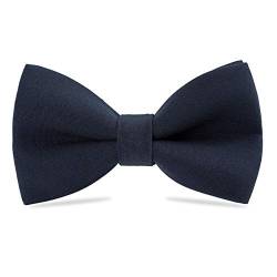 WELROG Klassische gebundene Fliege Kids & Men’Formal Solid Tuxedo Gabardine Einstellbare Fliege Krawatte für Erwachsene & Kinder für Hochzeitsfeier Ausgefallene Plain Bowties von WELROG