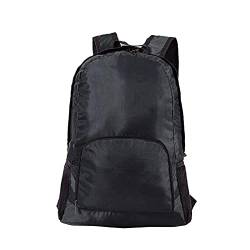 WENDAO Faltbar Rucksäcke Reisen Herren Damen Freizeit Großraum Wasserdichte faltbare Reiserucksäcke Ultraleicht Tagesrucksack (Schwarz) von WENDAO