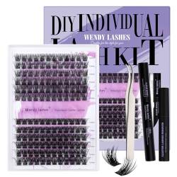 Wendy Lashes Lash Extension Set Wimpern Extensions Set Wimpern Extensions Kit Lashes Extensions Set mit Kleber wimpern extensions(FD18+B-D Curl) von WENDY LASHES