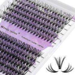 Wendy Lashes Wimpern Cluster Wimpern Extensions Cluster Lashes DIY Wimpern 12-16mm C Curl Cluster Wimpernverlängerung Wimpern Cluster Einzelne Wimpern DIY Wimpern zu Hause(20D+30D-C-MIX12-16) von WENDY LASHES