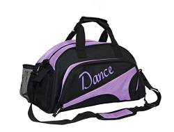 Sporttasche für Mädchen und Damen, Ballett, Tanz, Sport, Fitnessstudio, Reisetasche, Schultertasche, Crossbody-Tasche (lila, groß) von WENDYWU