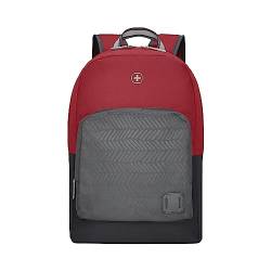 WENGER Crango Laptop-Rucksack, Notebook bis 16 Zoll, Organizer, 27 l, Damen Herren, Büro Business-Reisen Uni, Rot/Schwarz, Nachhaltig, 611980 von WENGER