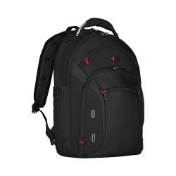 WENGER Gigabyte Laptop-Rucksack mit Tabletfach, Notebook bis 16 Zoll, Tablet bis 10 Zoll, Organizer, 20 l, Damen Herren, Büro Business-Reisen Uni, Schwarz, 600627 von WENGER