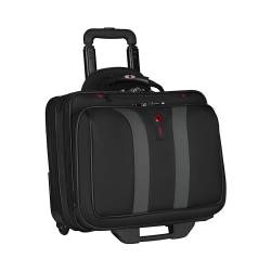 WENGER Granada Trolley Laptop-Tasche, Notebook bis 15.6 Zoll, Aktentasche zum Rollen, Organizer, 29 l, Damen Herren, Büro Business-Reisen Uni, Schwarz, 600659 von WENGER