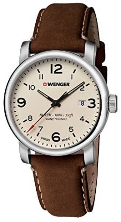 WENGER Herren-Armbanduhr WENGER URBAN METROPOLITAN 01.1041.138 Analog Quarz Leder WENGER URBAN METROPOLITAN 01.1041.138 von WENGER