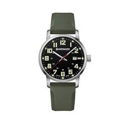 WENGER Herren Avenue - Swiss Made Analog Quarz Edelstahl/Silikon Uhr 01.1641.112 von WENGER