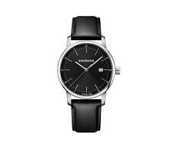 WENGER Herren Urban Classic - Swiss Made Analog Quarz Edelstahl/Leder Uhr 01.1741.110 von WENGER