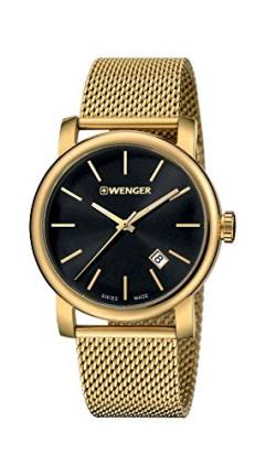 Wenger Herren Analog Quarz Uhr mit Edelstahl Armband 01.1041.115 von WENGER