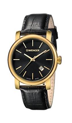 Wenger Herren Analog Quarz Uhr mit Leder Armband 01.1041.123 von WENGER