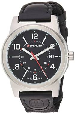 Wenger Herren Datum klassisch Quarz Uhr mit Nylon Armband 01.0441.164 von WENGER