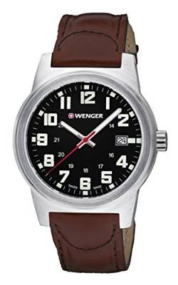 Wenger HerrenArmbanduhr Analog Quarz Leder 01.0441.135 von WENGER