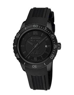 Wenger Unisex-Armbanduhr 01.0851.126 ROADSTER BLACK NIGHT Analog Quarz Kautschuk 01.0851.126 ROADSTER BLACK NIGHT von WENGER