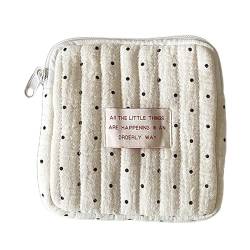 Tragbare Damenbinden Tampon Aufbewahrungstasche Baumwolle Reise Make-up Tasche mit Münzgeldbörse Kleinteile Beutel Geschenk Make-up Tasche klein, a von WENGU