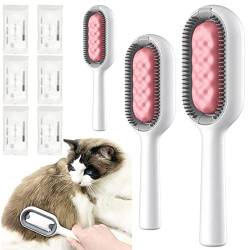 Knot Remover for Pets, Pet Cleaning Hair Removal Comb, Massage for Removing Loose Undercoat, Pet Hair Remover for Long and Short Haired Dogs and Cats,Pink shorthair,3pcs von WENNEWU