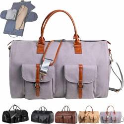 WENNEWU Wandelbarer Duffle-Kleidersack, Umwandelbarer HandgepäCk-Kleidersack, Umwandelbarer Reise-Kleidersack, 2-In-1-HäNgekoffer, Reisetaschen, FüR MäNner Und Frauen,A von WENNEWU