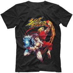 Ryu and Ken Masters Tee - Street Fighter t-Shirt Fighting Game Characters L von WENROU